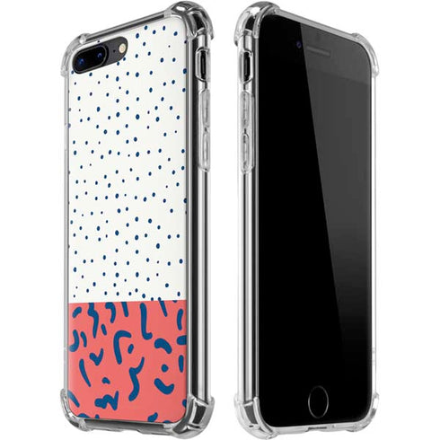 Polka Dot Split iPhone 7/8 Plus Clear Case