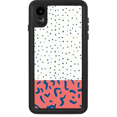 Polka Dot Split iPhone XR Waterproof Case