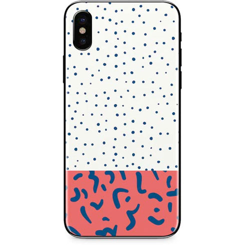 Polka Dot Split iPhone XS Skin