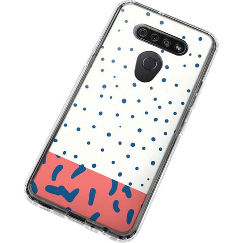 Polka Dot Split LG K51/Q51 Clear Case