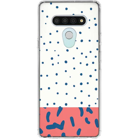 Polka Dot Split LG Stylo 6 Clear Case
