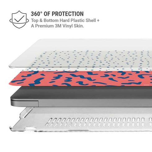 Polka Dot Split MacBook Pro 16in (2021-25) Case plus Skin