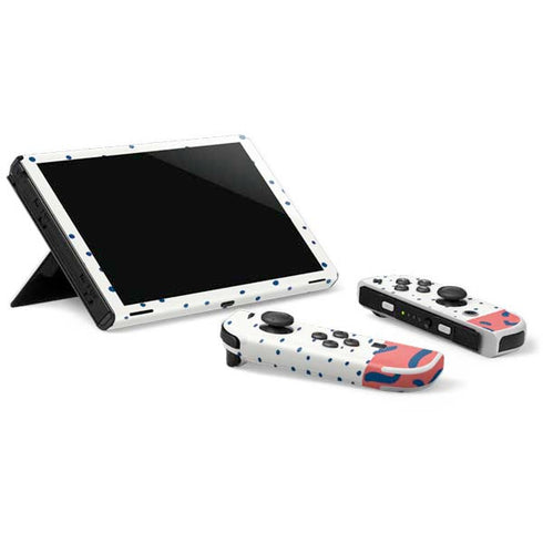 Polka Dot Split Nintendo Switch OLED (2021) Skin