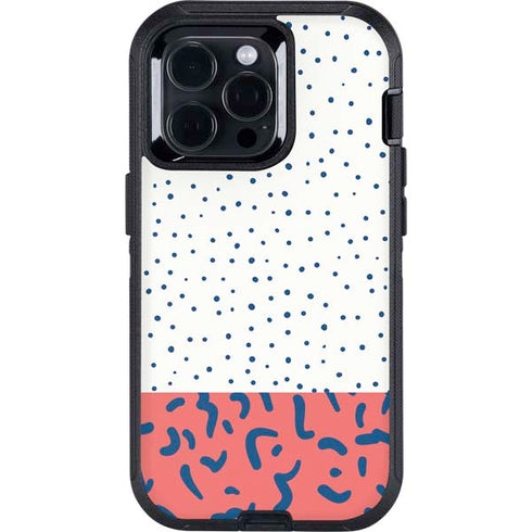 Polka Dot Split Otterbox Defender iPhone Skin
