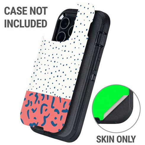 Polka Dot Split Otterbox Defender iPhone Skin