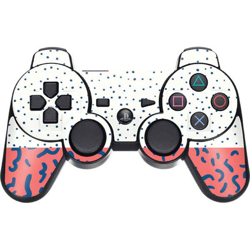 Polka Dot Split PS3 Dual Shock wireless controller Skin