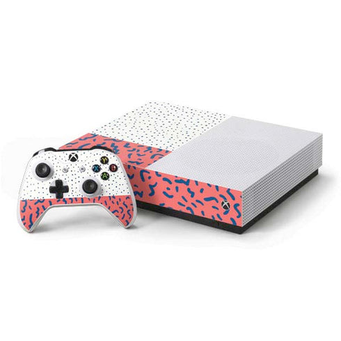 Polka Dot Split Xbox One S All-Digital Edition Bundle Skin