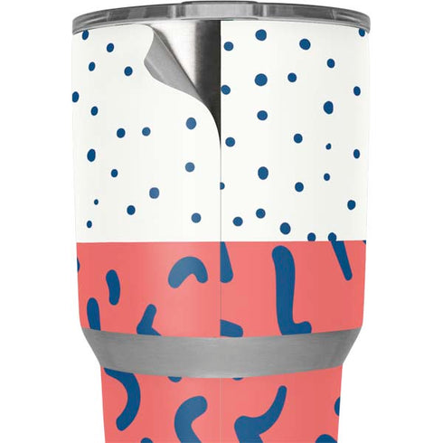 Polka Dot Split Yeti 30oz Rambler Tumbler Skin