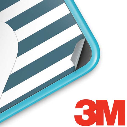 Polka Dots and Stripes Heart in Blue Nintendo 2DS XL (2017) Skin