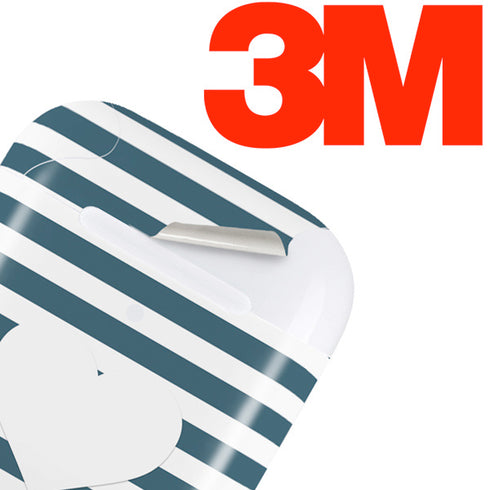 Polka Dots and Stripes Heart in Blue Apple AirPods 2 Skin