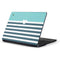 Polka Dots and Stripes Heart in Blue Samsung Chromebook Skin