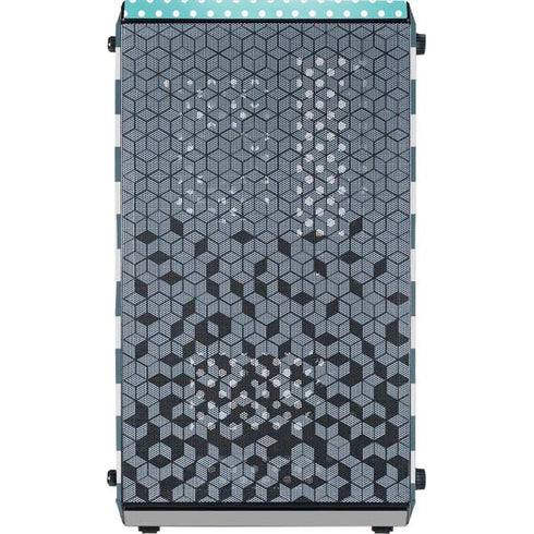 Polka Dots and Stripes Heart in Blue Cooler Master MasterBox Q300L Mini Tower Skin