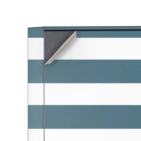 Polka Dots and Stripes Heart in Blue Corsair 4000D Tempered Glass Mid-Tower ATX Case Skin