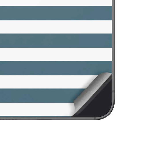 Polka Dots and Stripes Heart in Blue Galaxy A14 5G Skin