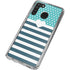 Polka Dots and Stripes Heart in Blue Galaxy A21 Clear Case