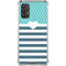 Polka Dots and Stripes Heart in Blue Galaxy A32 5G Clear Case