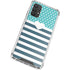 Polka Dots and Stripes Heart in Blue Galaxy A32 5G Clear Case