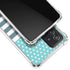 Polka Dots and Stripes Heart in Blue Galaxy A52 5G Clear Case