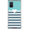 Polka Dots and Stripes Heart in Blue Galaxy A71 5G Clear Case