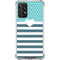 Polka Dots and Stripes Heart in Blue Galaxy A72 5G Clear Case