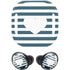 Polka Dots and Stripes Heart in Blue Galaxy Buds Pro Skin