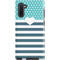 Polka Dots and Stripes Heart in Blue Galaxy Note 10 Pro Case