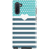 Polka Dots and Stripes Heart in Blue Galaxy Note 10 Pro Case