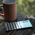 Polka Dots and Stripes Heart in Blue Galaxy Note 10 Skin