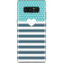 Polka Dots and Stripes Heart in Blue Galaxy Note 8 Skin