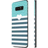 Polka Dots and Stripes Heart in Blue Galaxy Note 8 Skin