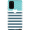Polka Dots and Stripes Heart in Blue Galaxy Note20 5G Pro Case