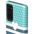 Polka Dots and Stripes Heart in Blue Galaxy Note20 5G Pro Case