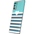 Polka Dots and Stripes Heart in Blue Galaxy Note20 5G Skin