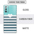 Polka Dots and Stripes Heart in Blue Galaxy Note20 5G Skin