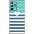 Polka Dots and Stripes Heart in Blue Galaxy Note20 Ultra 5G Skin