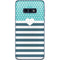 Polka Dots and Stripes Heart in Blue Galaxy S10e Skin