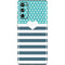 Polka Dots and Stripes Heart in Blue Galaxy S20 Fan Edition Skin