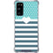 Polka Dots and Stripes Heart in Blue Galaxy S20 FE Clear Case