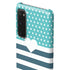Polka Dots and Stripes Heart in Blue Galaxy S20 Lite Case