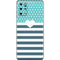 Polka Dots and Stripes Heart in Blue Galaxy S20 Plus Skin