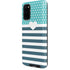 Polka Dots and Stripes Heart in Blue Galaxy S20 Pro Case
