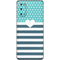 Polka Dots and Stripes Heart in Blue Galaxy S20 Skin