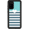 Polka Dots and Stripes Heart in Blue Galaxy S20 Waterproof Case