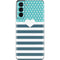 Polka Dots and Stripes Heart in Blue Galaxy S21 5G Skin