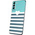 Polka Dots and Stripes Heart in Blue Galaxy S21 5G Skin
