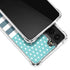 Polka Dots and Stripes Heart in Blue Galaxy S21 Plus 5G Clear Case