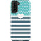 Polka Dots and Stripes Heart in Blue Galaxy S21 Plus 5G Pro Case