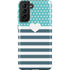 Polka Dots and Stripes Heart in Blue Galaxy S21 Plus 5G Pro Case