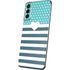 Polka Dots and Stripes Heart in Blue Galaxy S21 Plus 5G Skin