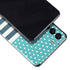 Polka Dots and Stripes Heart in Blue Galaxy S21 Plus 5G Skin